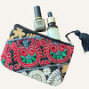 刺繍パッチワークポーチ　ブラック - アジアの手仕事雑貨cocowa