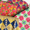 カッチ刺繍　ジッパーミニポーチ　ジオメトリー - アジアの手仕事雑貨cocowa
